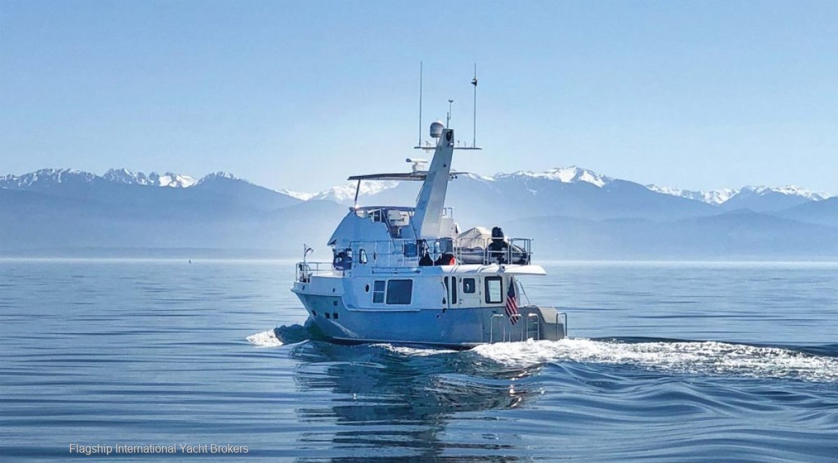 Nordhavn 475 underway on open water, image 01