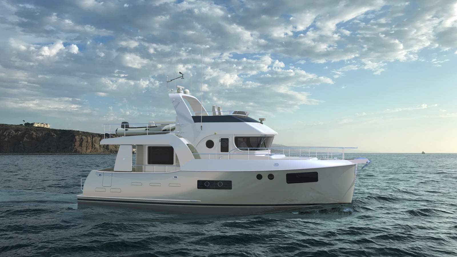 Nordhavn 46MK II exterior profile, image 01