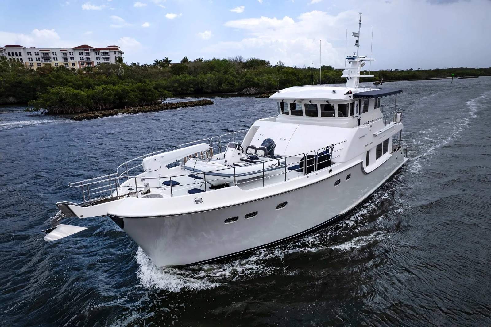 Nordhavn 63 KARMA exterior underway view 01